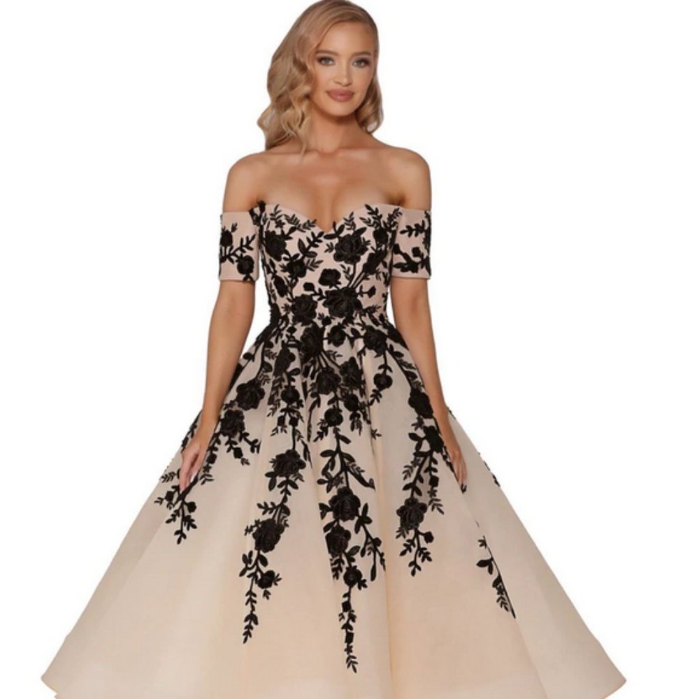 Floral Applique Ballgown